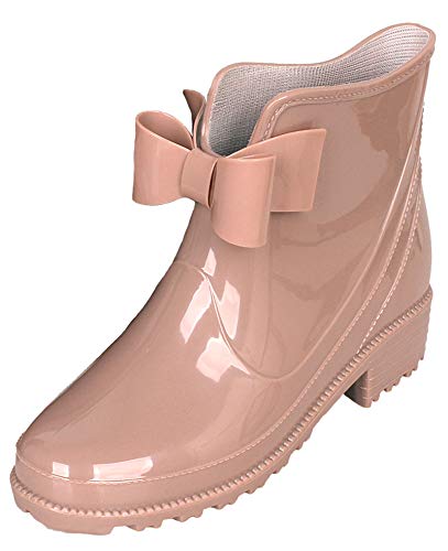 Botas de lluvia antideslizantes para mujer, katiuskas, botines, color Beige, talla 36...