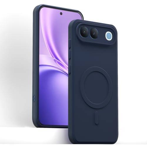 Image of Outlouders Back Cover for Vivo S2 5G | Soft Matte Silicone | Slim Fit | Magnetic-Safe Logo Design (Magnetic-Safe Not Compatible) | Shockproof | Camera Protection Bumper Case (Blue)