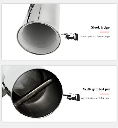 Pebbly Beach 2 Pcs Outrigger Rod Holders Stainless Steel Fishing Pole Holder For Boat #TOP3