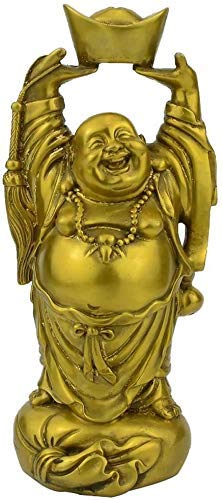 Statues de Bouddha riant en laiton, décoration Feng Shui de maison
