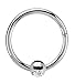 Produktbild Titan Piercing Ring BCR, Clicker 1,0 x 7 mm mit 3 mm Steinkugel in klar