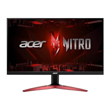 Acer Nitro 60.5 cm Full HD 1920 x 1080 PC Gaming IPS Monitor | AMD FreeSync Premium | Atualização 180Hz | Até 0,5 ms | Suporte HDR10 | 99% sRGB | 1 x porta de exibição 1.2 e 2 x HDMI 2.0 | KG241Y