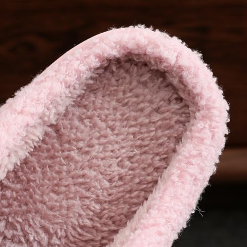 Women's Fuzzy Knit Cotton Slippers Polka Dots Bowknot Decoration Winter Cozy Indoor Home Slippers Comfortable Bedroom Footwear3