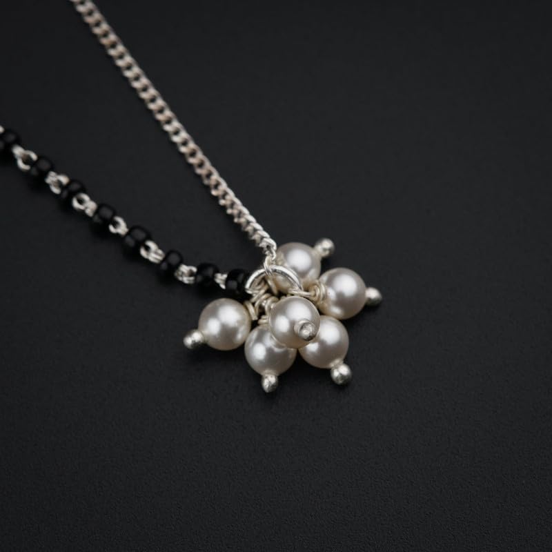 Image of House Of Aadyaa Handmade Silver Mangalsutra for Women | Made in 92.5 Silver | Silver Gifts for Women
