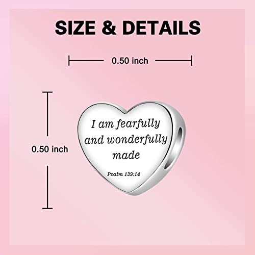 Image of LUXILLA Love You Best Friend Grandma Wife Heart Charm 925 Sterling Silver Charms Fit for Bracelets Necklace Jewelry Gift for Women