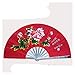 Chinesischer Seide-Handlüfter, Klappventilatoren, Bridal-Fan, Fan-Jungen dominierende Eisen reines Metall-hohle Klapp-chinesischen Stil alter Legierungsfan Taiji Edelstahl Martial Arts-rote Pfingstros