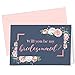 Bridesmaid Proposal Cards | COMPLETE BRIDAL PARTY SET | Floral Will You Be My Bridesmaid Cards | ROSE GOLD FOIL | Maid of Honor | Matron of Honor | Flower Girl | Envelopes and Stickers | BOX SET OF 12