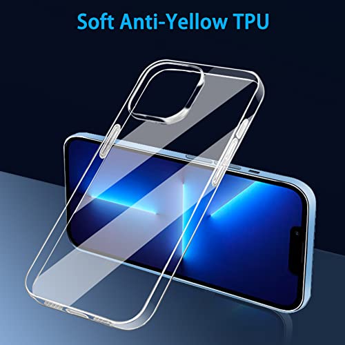 Jjgoo Compatible With Iphone 13 Pro Max Case Clear, Transparent Soft Shockproof Protective Slim Thin Bumper Cover Phone Case For Iphone 13 Pro Max- 6.7 Inch #TOP2
