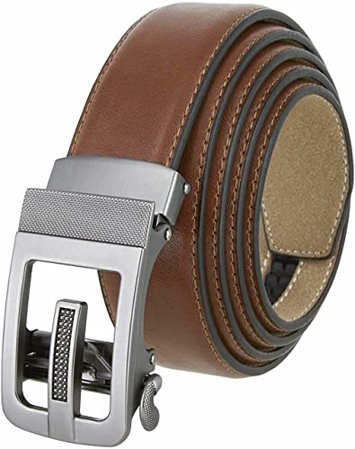 Slide Ratchet Belt Leather Casual Dress Belt 1-3/8"(35mm) Wide3