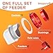 ZenxyHoC Chicken Feeders No Waste, DIY Automatic Poultry Feeder 8 Ports 1 Hole Saw with Covers Gravity Feed Kit for Buckets Barrels Bins Troughs