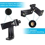 Premium Smartphone Holder/Vertical and Horizontal Tripod Mount Adapter Rotatable Bracket with 1/4 inch Screw/Adjustable Clip for iPhone, Android Cell Phone, Selfie Stick, Camera Stand - Image 5