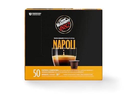Caffé Vergnano 1882 Èspresso Cápsulas Café Compatibles Nespresso y Compostables, Napoli - Pack 50 cápsulas | Ya disponible en tu tienda friki favorita! En mundofriki.es! Caffé Vergnano 1882 Èspresso Cápsulas Café Compatibles Nespresso y Compostables, Napoli - Pack 50 cápsulas | Ya disponible en tu tienda friki favorita! En mundofriki.es!