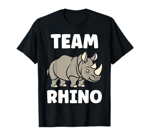 Drôle Rhinocéros minimaliste mignon simple i love Team Rhino T-Shirt