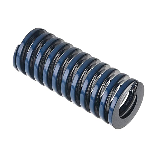 MroMax 圧縮ばね ばね鋼 ダイスプリング 圧縮成形型ばね TL25×60mm 強力ばね 円筒 金型 クロム合金鋼 スタンピング 軽負荷 クローズエンドデザイン バネ金型ダイスプリング 圧縮スプリング コイルばね ブルー 1個入り