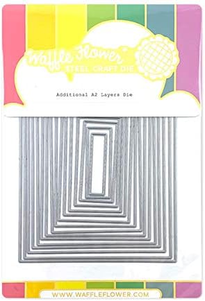 Waffle Flower Additional A2 Layers Die – 16 Panel Mat Layer Dies (4-1/8" x 5-3/8" Down) 1/8” min. Border Between Next-Door Layers; 1/16” min. Border When Used with A2 Layers Die (Sold Separately)