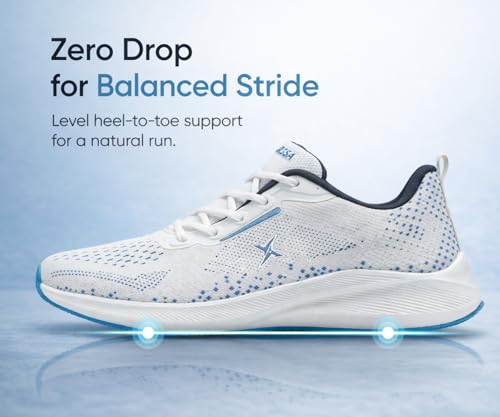 Image of Kraasa Men's Running Shoes | Breathable Mesh Upper | Lightweight Phylon Sole | Cushioned EVA Insole | Comfortable Sports & Casual Sneakers for Gym, Walking & Daily Use