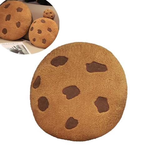 3D Simulation Cookie Pillow, Fun Round Throw Cookie Food Pillows,Suitable for Home Use, Bedroom...