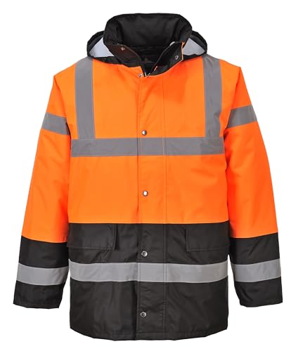 Parka haute visibilité Portwest pour rester au sec et visible sur les chantiers