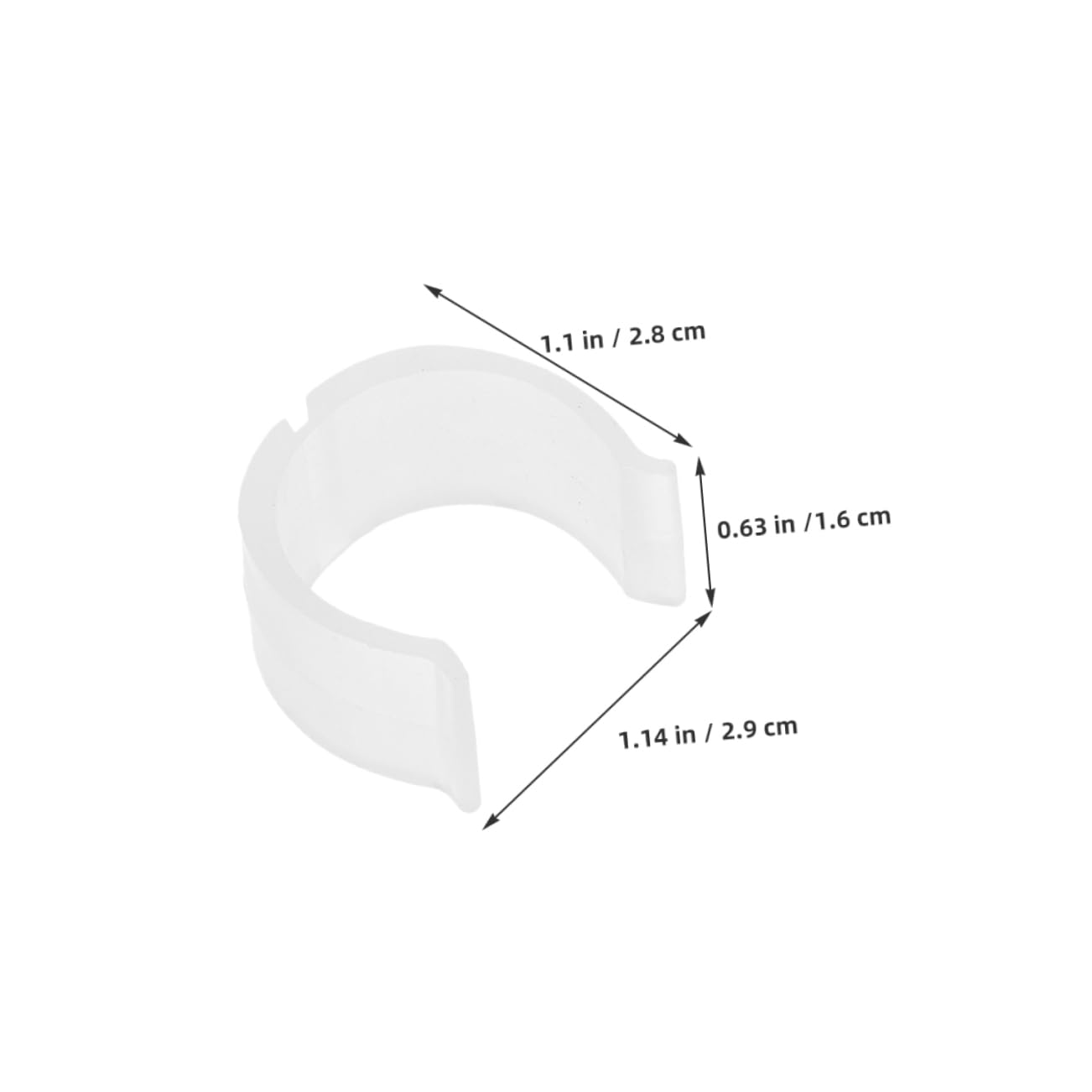 Cabilock 8pcs Heavy Duty U Shaped Plastic Curtain Rod Brackets Slip Buckle Supports for Drapes Easy Installation Clamp for Ceiling Mounting and Enhanced Stability