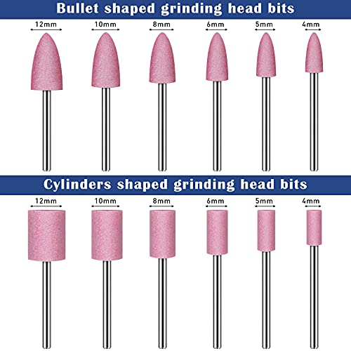 Maitys MAITYS-ABRASIVE-04 36 Pieces Shank Abrasive Mounted Stone Grinding Wheel Head Mounted Points Abrasive Stone Heads Set Grinding Wheel Bits thumb #2