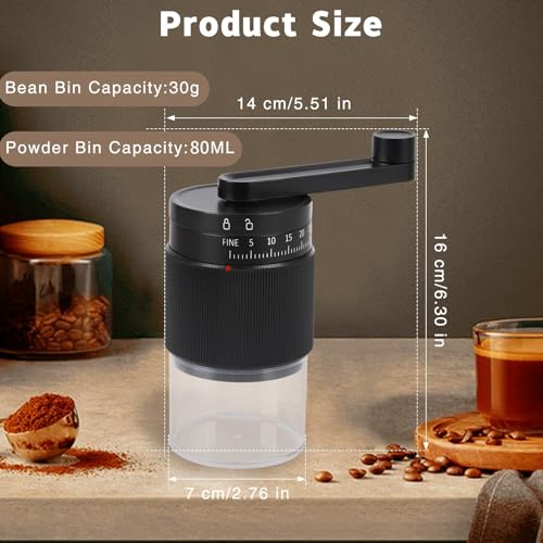 NANSPATH Manual Ceramic Burr Grinder