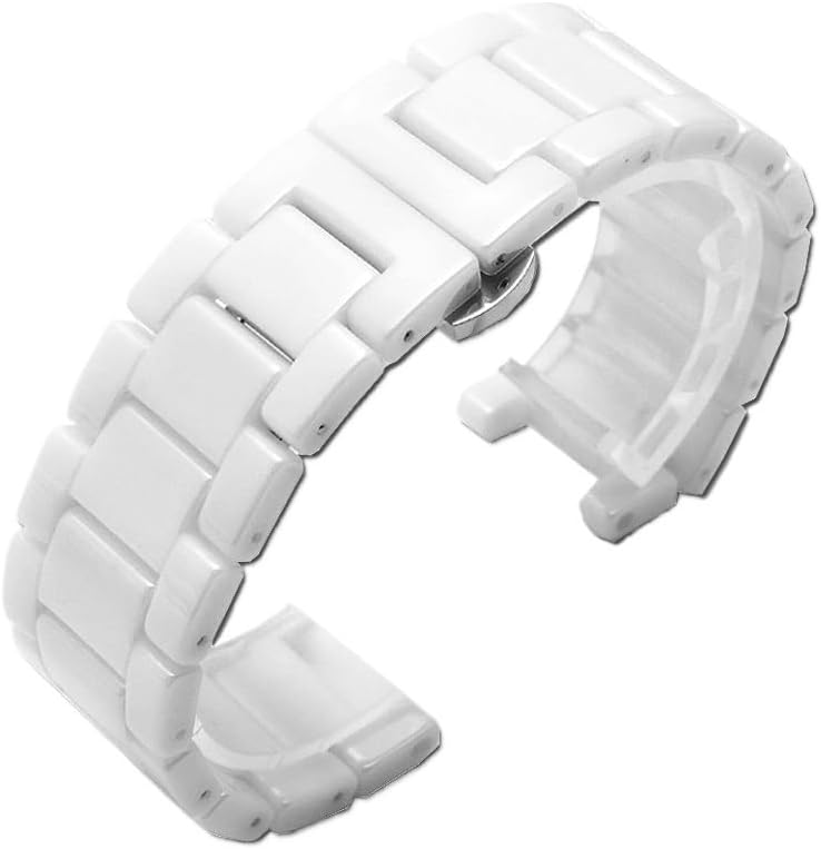 Ceramic Concave Strap 20 x 11 mm 18 x 10 mm 16 x 8 m Compatible with G-ucci Omega GC Guess Dior Pasha Strap with Notch for Men Women Accessories for Straps