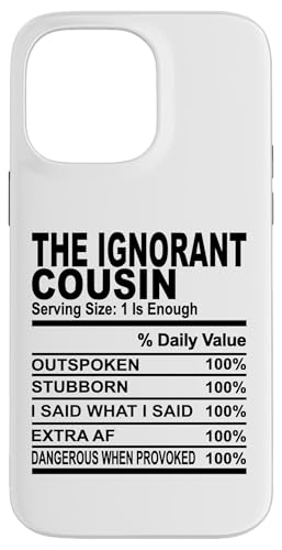 The ignorant cousin Funny cousins 男性 女性 家族 再会 スマホケース iPhone 14 Pro Max 用