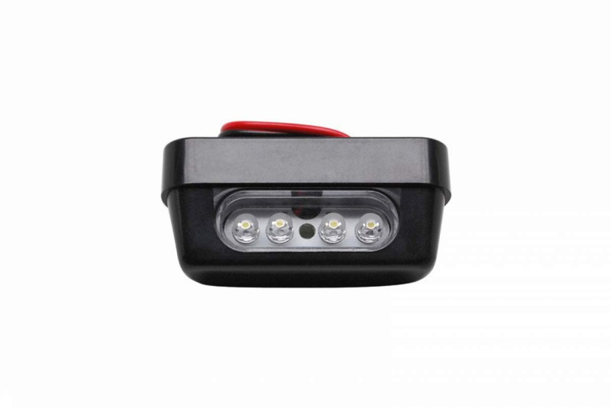 Éclairage de plaque à LED homologué noir pour moto et scooter - 4