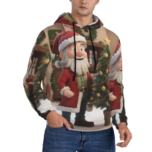 Sweat à capuche Noël homme pour éviter le froid avec un style décontracté