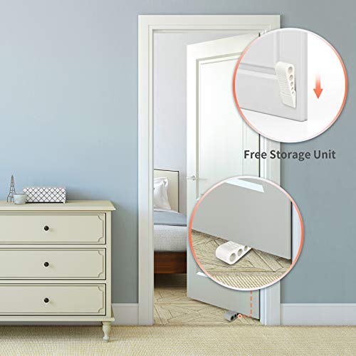 Rubber Door Stopper, Door Stop Wedge With Door Holder, Works With All Floor Surfaces (1, White) #TOP1