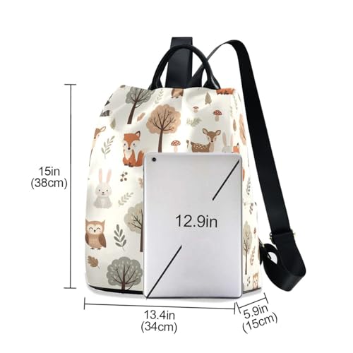 Sac à dos tendance imprimé sergé fermeture éclair dos poches multiples - 6