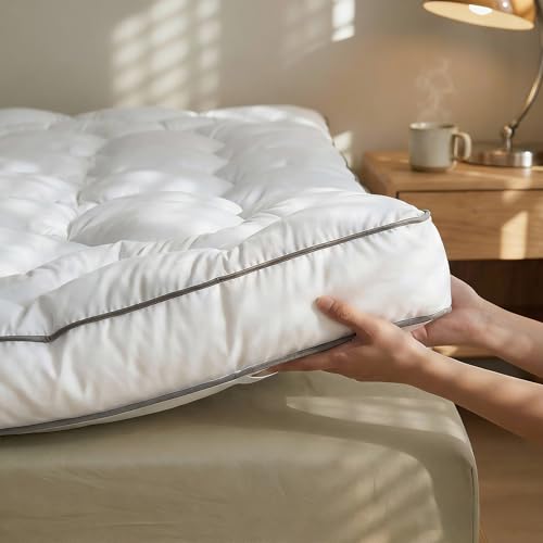 Homkdom 4 Inch Queen Mattress Topper - Ultra Thick Soft ...