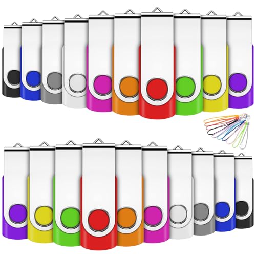 Set da 20 chiavette USB 2.0 da 512 MB originali (10 colori)