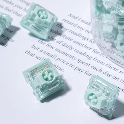 Gateron KS-33 Interruptor de teclado de baixo perfil 2.0 Jade, tátil 65gf 3 pinos RGB LED pré-lubrif