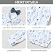 SOLOYEE Baby Jungen Anzug Kleinkind Bekleidungssets, Taufbekleidung für Baby-jungen Hochzeit Outfit Langarm Strampler + Hosenträger + Weste + Fliege + Korsage (Blau, 3-6 Monate)