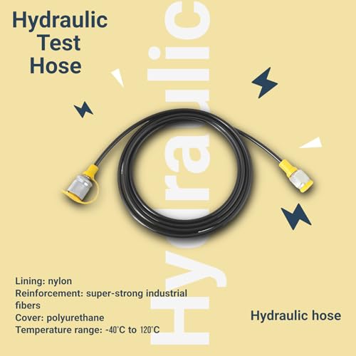 Image of Hydraulic Pressure Test Hose, M16 Test Port to 1 /4Npt,1 PCS Hydraulic Pressure Test Hose 2.0m /6FT Testing Coupling Point