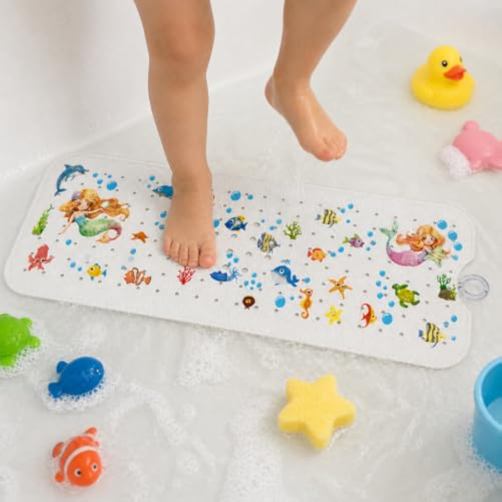 Cartoon Mermaid Non-Slip Bath Mat for Shower