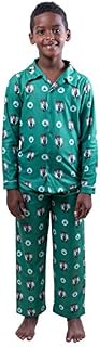 Ultra Game Boys' NBA 2 Piece PJs Lounge Flannel Set, Boston Celtics, Team