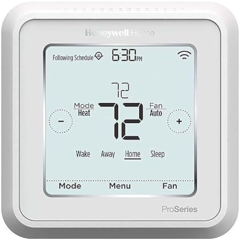 Honeywell TH6220WF2006/U Lyric T6 Pro Wi-Fi Programmable Thermostat with Stages Up to 2 Heat/1 Cool Heat Pump or 2 Heat/2 Cool Conventional, White