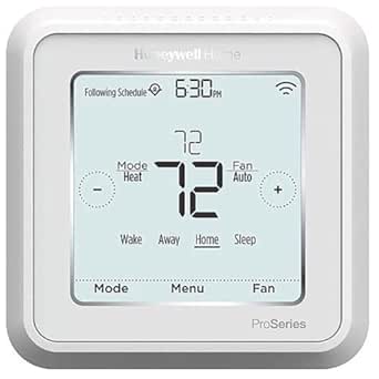 Honeywell TH6220WF2006/U Lyric T6 Pro Wi-Fi Programmable Thermostat with Stages Up to 2 Heat/1 Cool Heat Pump or 2 Heat/2 Cool Conventional, White