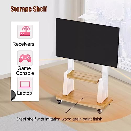 Soporte móvil ajustable para TV 32-75 pulgadas blanco miniatura 5