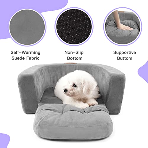 Himax Dog Sofa Bed For Small Dogs, Bolster Dog Bed Couch, Small Dog Bed With Sides, Pets Up To 10 Lbs #TOP2