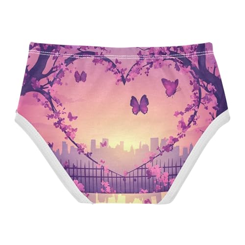 Heart Pink Flowers Butterflies Toddler Girls Underwear 2t Cotton Panties for Girl Florals Underpants Briefs2