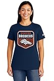 Zubaz NFL Women's Kicker Primary Team Colors Short Sleeve T-Shirt, Denver Broncos, Medium