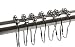 Wonder4Home Stainless Steel Shower Curtain Hooks, Set of 12, Polished Chrome