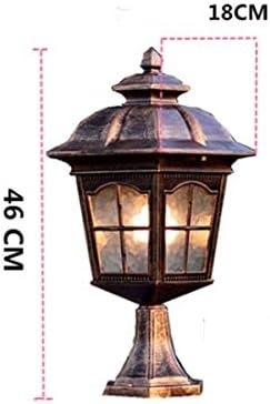 Miniatura 3 de MJWDP - Lámpara de pilar para exteriores, luces de poste de aluminio retro, iluminación de jardín, paisaje, luz de estigma, impermeable, luces de