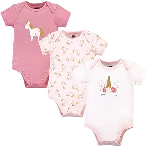 Hudson Baby Cotton Bodysuits Set, Unicorn Design Cover