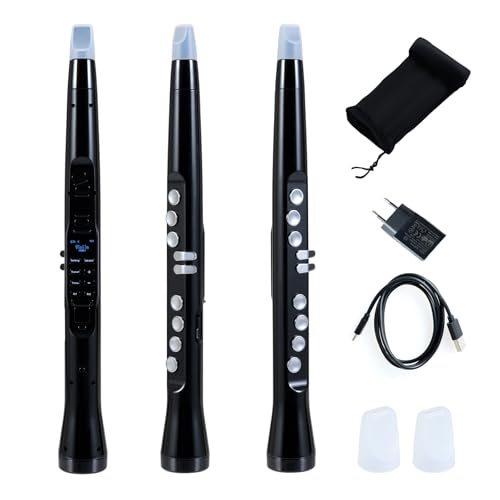 COSTWAY Elektronisches Blasinstrument, digitales Saxophon mit kabellosem MIDI, 100 Klänge, HIFI-Lautsprecher, 4-Oktaven-Bereich & 2 Griffweisen, Mini-Saxophon für Anfänger & Erwachsene