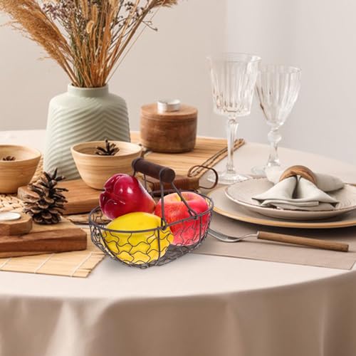 Panier de rangement en fil de fer avec poignée pour cuisine - 8