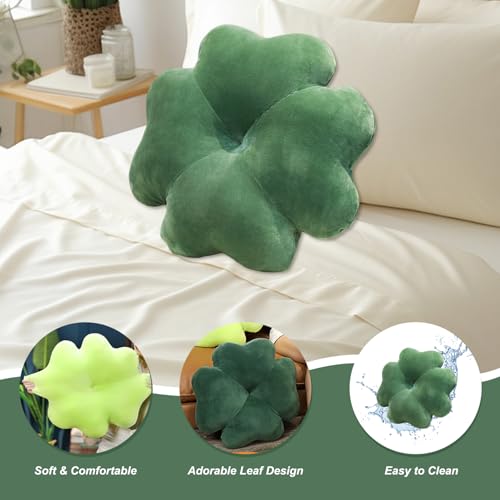 Oreiller en forme de feuille de trèfle coussin peluche canapé lit - 4